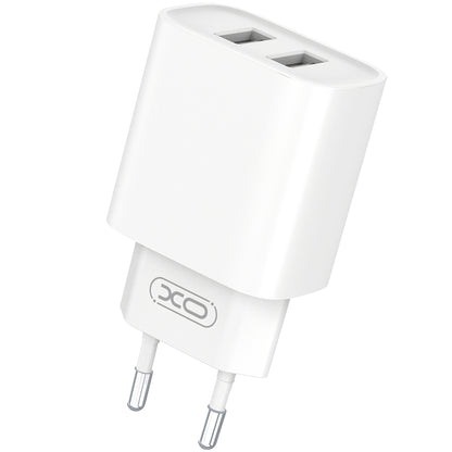 XO Design BPCE02C USB-C Cable Charger, 10.5W, 2.1A, 2 x USB-A, White