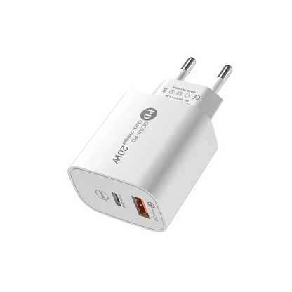 Network Charger with USB-C Cable A6MaxL, 20W, 3A, 1 x USB-A - 1 x USB-C, White