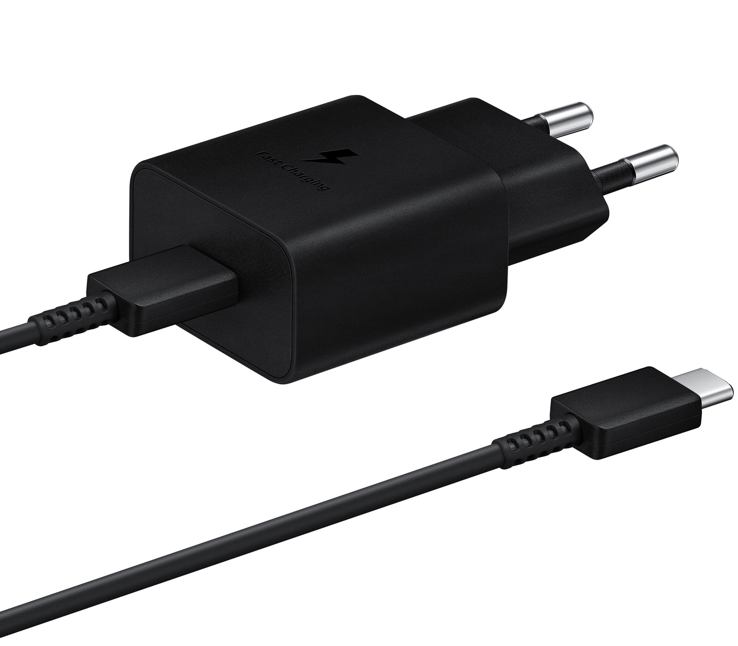 Network Charger with USB-C Cable Samsung, 15W, 2A, 1 x USB-C, Black EP-T1510XBEGEU