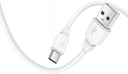 Network Charger with USB-C Cable Prestico F9S, 12W, 2.4A, 1 x USB-A, White