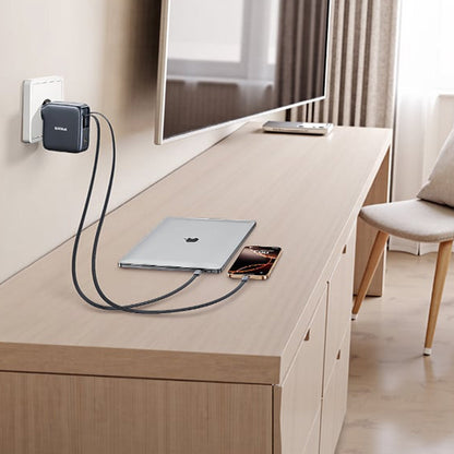 Baseus EnerCore CJ21 Network Charger with USB-C Cable, 67W, 3.35A, 1 x USB-C, Black E0120G00