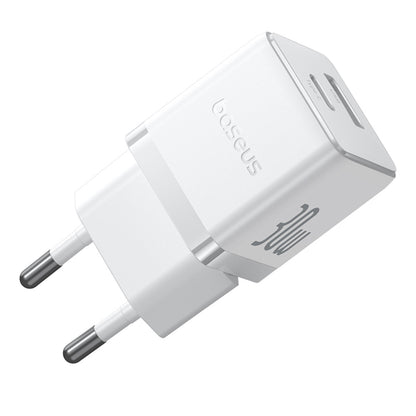 Baseus Palm USB-C Network Charger with Cable, 30W, 3A, 1 x USB-A - 1 x USB-C, White P1011160A213-01