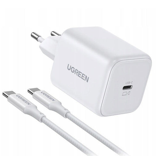 UGREEN X524 USB-C Cable Wall Charger (65055), 45W, 3A, 1 x USB-C, White