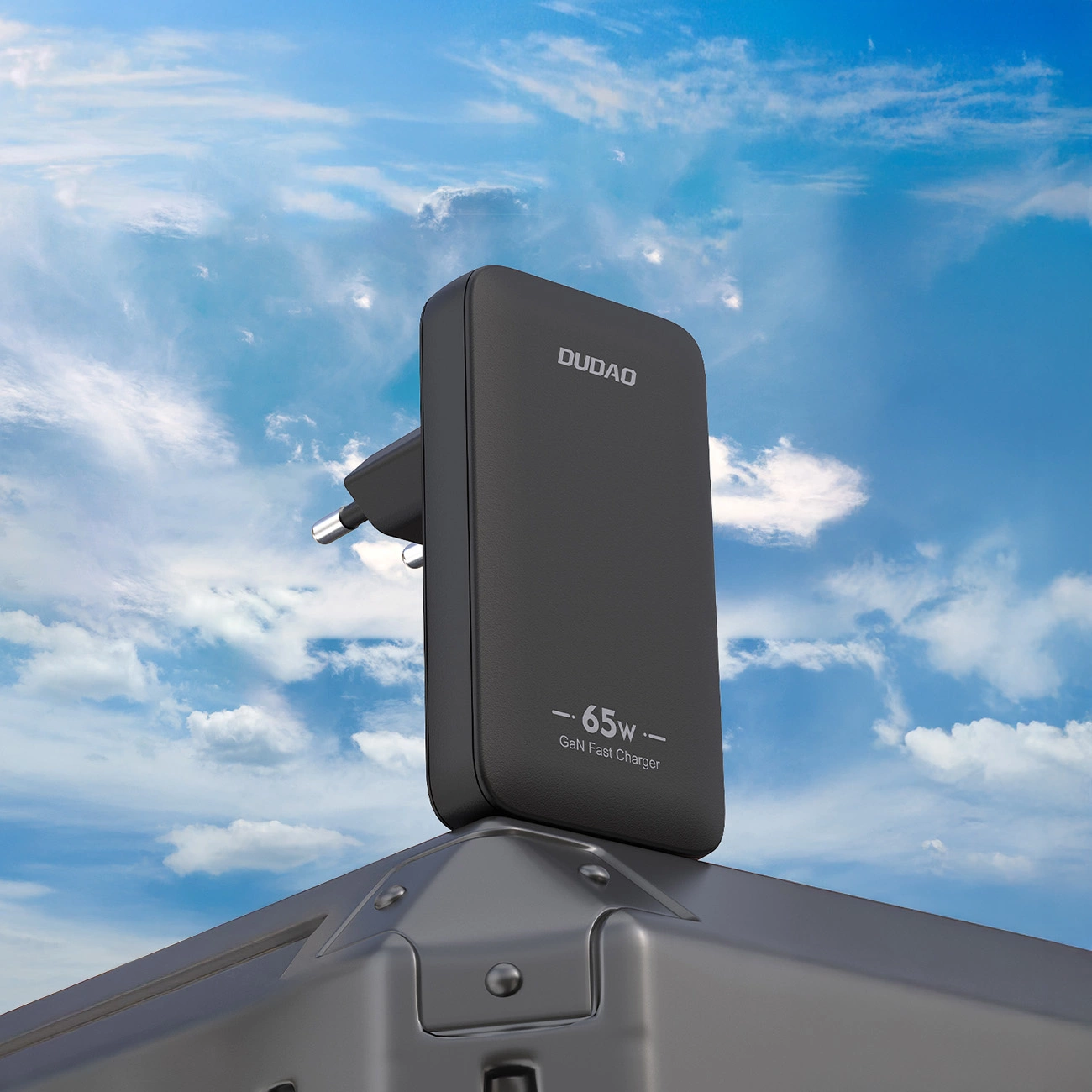 Dudao A65Q Travel Network Charger, 65W, 3.25A, 1 x USB-A - 1 x USB-C, Black