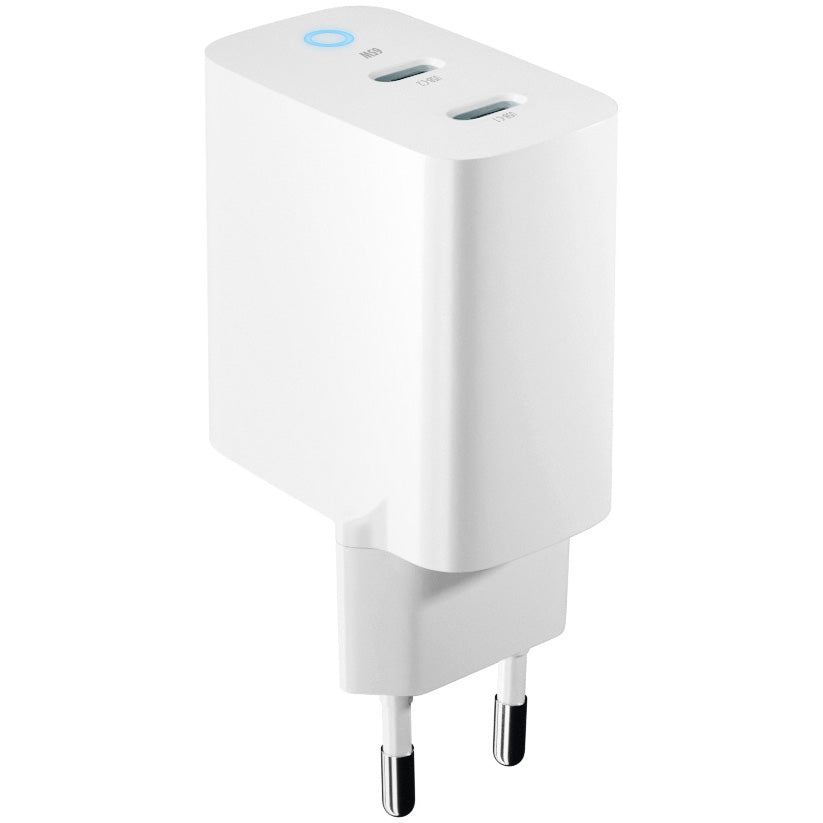 Forever Power Adapter TC-06-65CC, 65W, 3.25A, 2 x USB-C, White