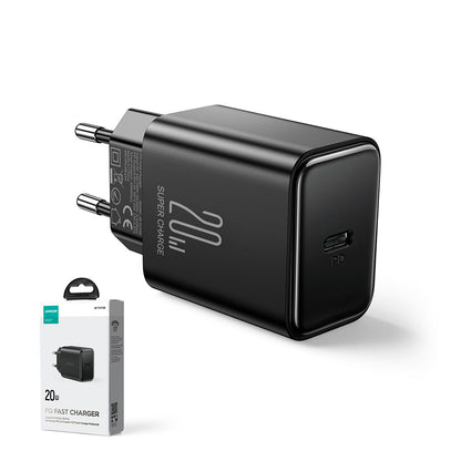 Joyroom JR-TCF06 Wall Charger, 20W, 3A, 1 x USB-C, Black