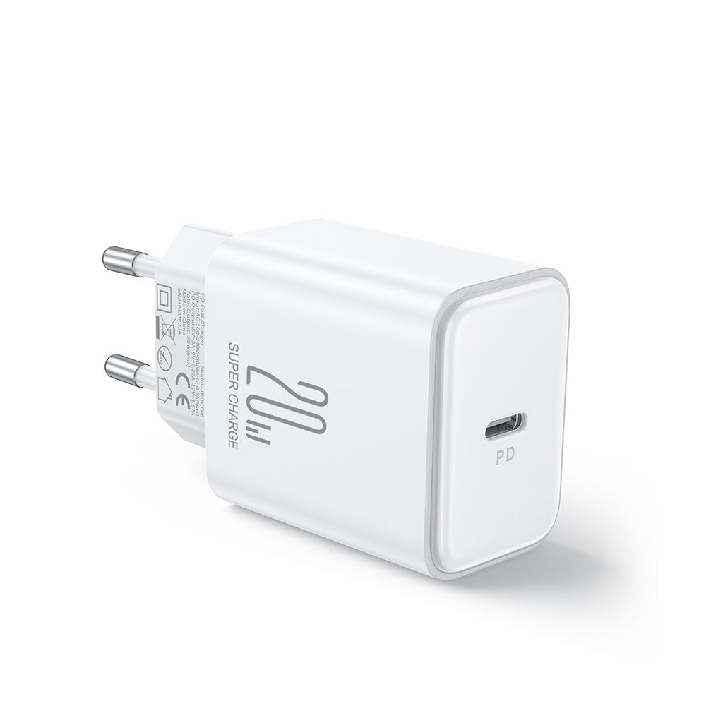 Joyroom JR-TCF06 Wall Charger, 20W, 3A, 1 x USB-C, White