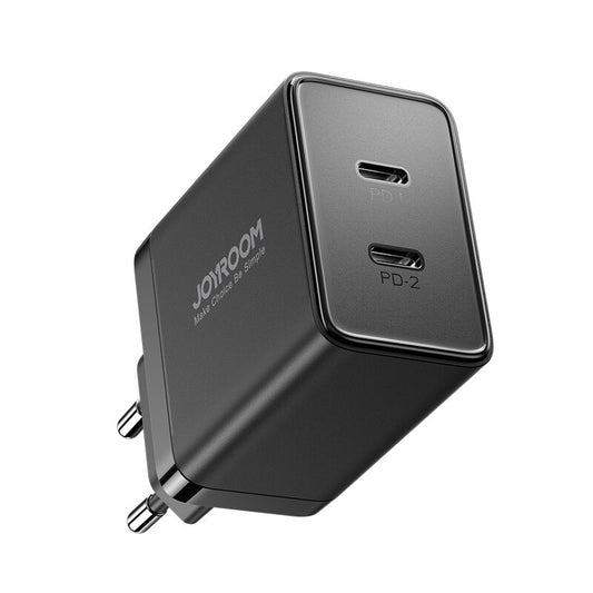 Joyroom JR-TCF09 Power Adapter, 40W, 3A, 2 x USB-C, Black