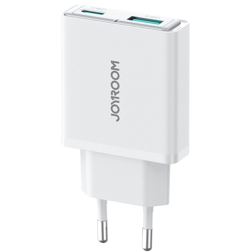 Joyroom JR-TCF14 Power Adapter, 20W, 3A, 1 x USB-A - 1 x USB-C, White