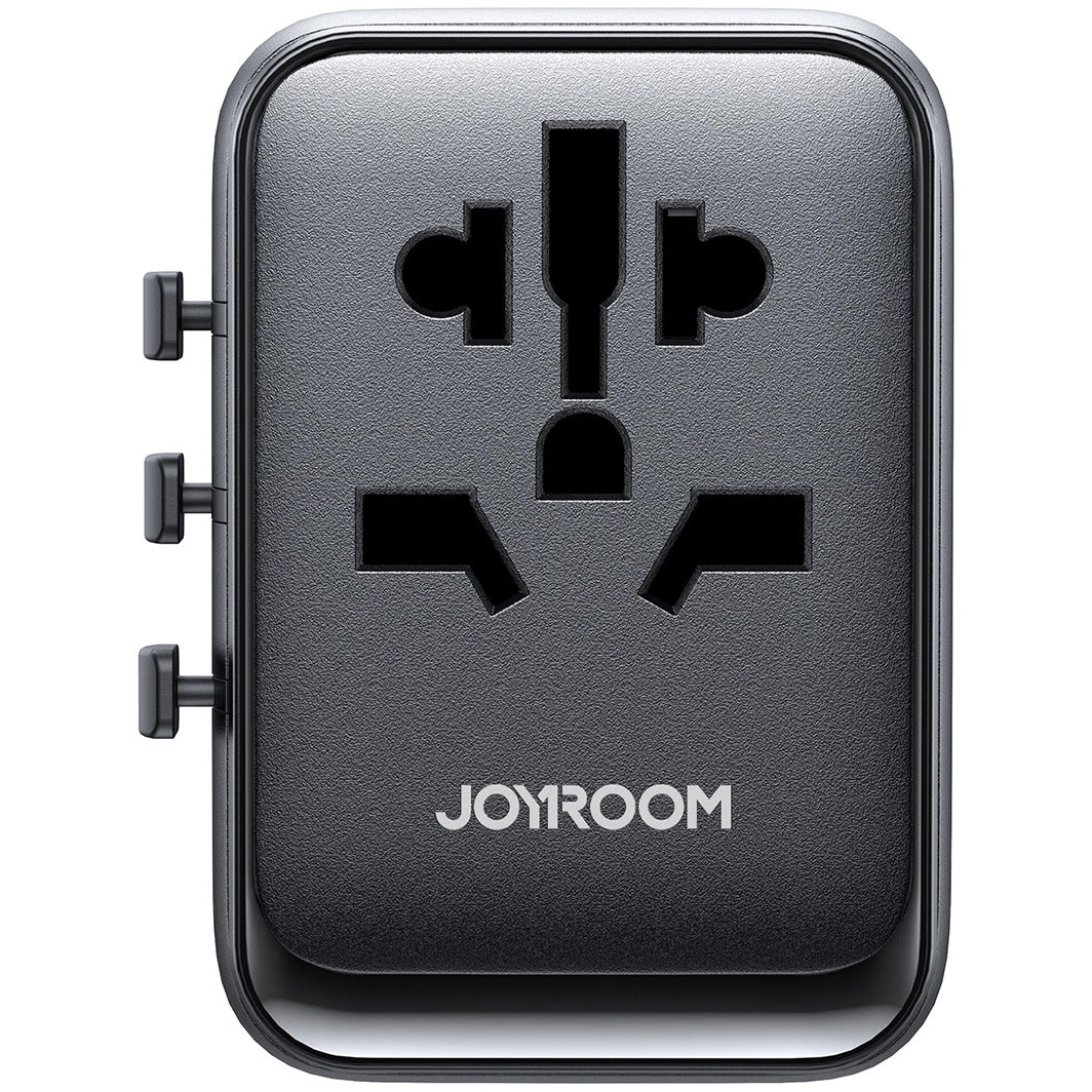 Joyroom JR-TCW01 Travel Power Adapter, 17W, 3A, 1 x USB-C - 3 x USB-A, Black