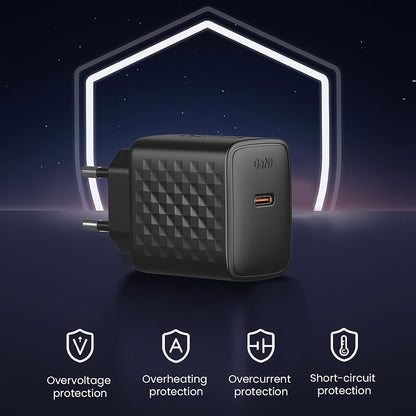 Lito LC13 Network Charger, 20W, 3A, 1 x USB-C, Black