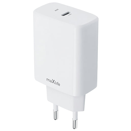 MaXlife MXTC-10-20C Wall Charger, 20W, 3A, 1 x USB-C, White