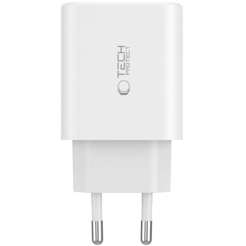 Tech-Protect NC30W Network Charger, 30W, 3A, 1 x USB-A - 2 x USB-C, White