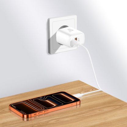 Tech-Protect NCA45W Network Charger, 45W, 3A, 1 x USB-A - 1 x USB-C, White
