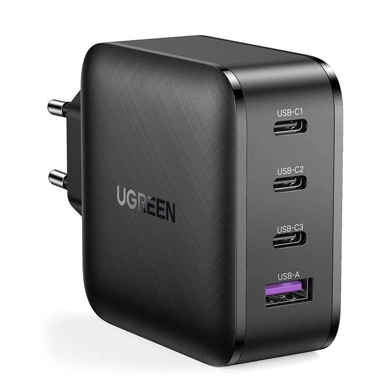 UGREEN CD104 Wall Charger, 65W, 3A, 1 x USB-A - 3 x USB-C, Black