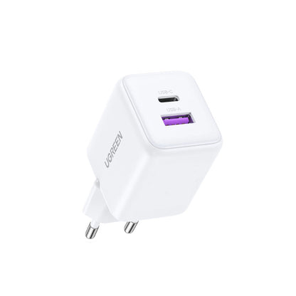 UGREEN X516 Network Charger, 30W, 3A, 1 x USB-A - 1 x USB-C, White