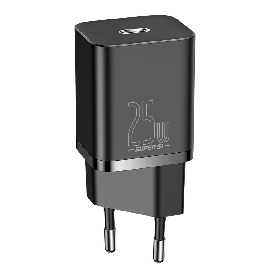 Baseus Super Si Network Charger, 25W, 3A, 1 x USB-C, Black CCSP020101