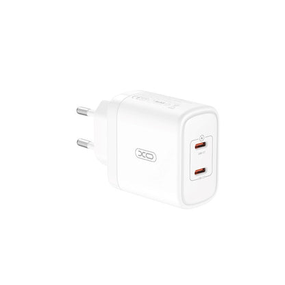 XO Design CE08 USB-C Cable Charger, 50W, 3A, 2 x USB-C, White