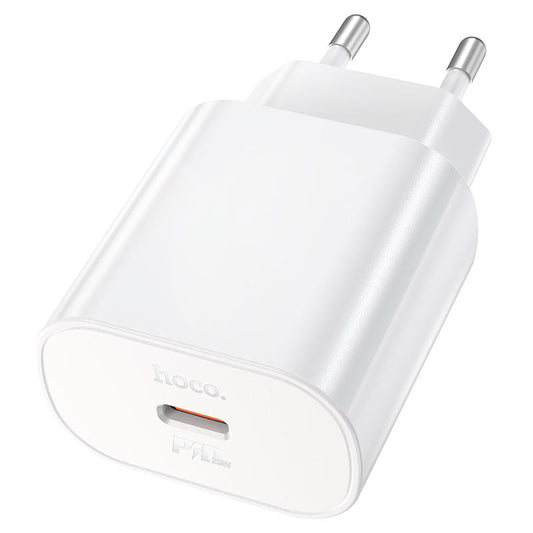 HOCO Jetta N22 Power Adapter, 25W, 3A, 1 x USB-C, White