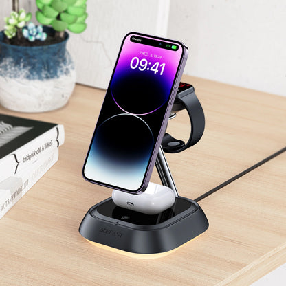 Acefast E16 3in1 Wireless Network Charger, 15W, 1.67A, Black
