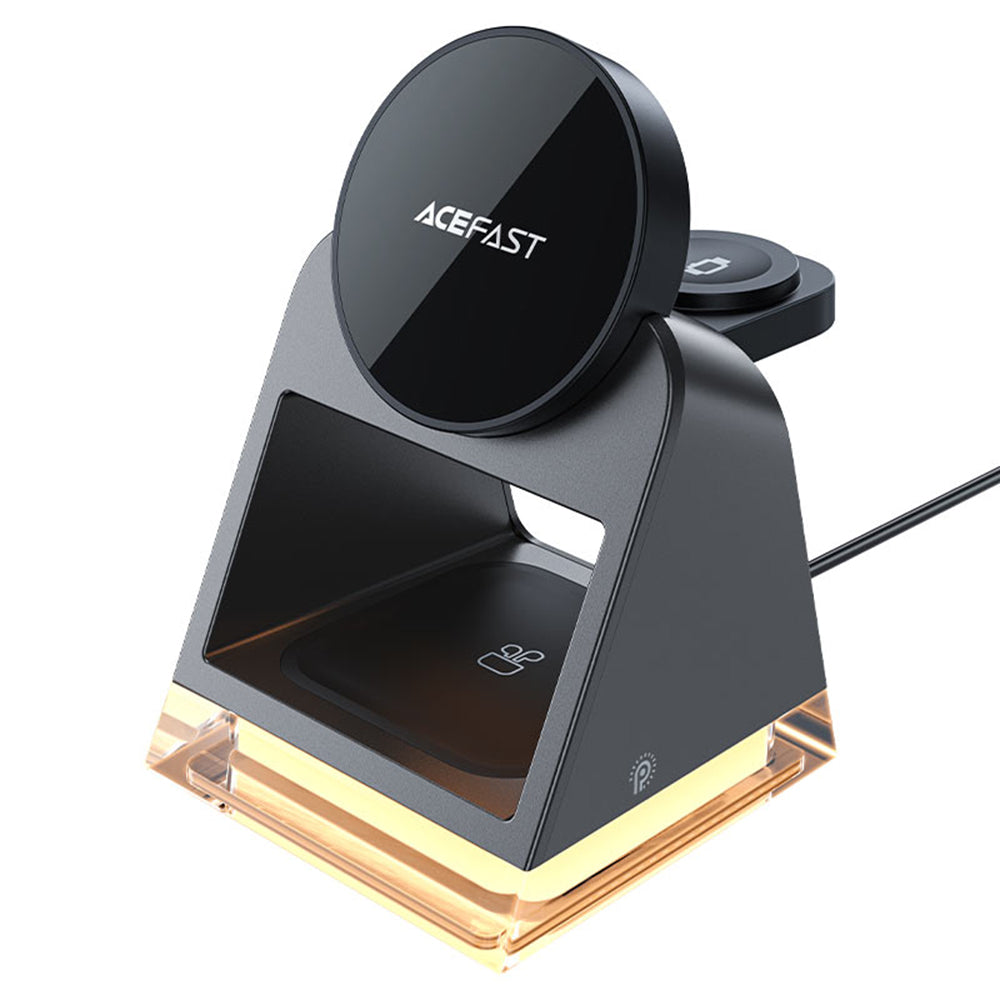 Acefast E17 3in1 Wireless Network Charger, 15W, 1.67A, Black
