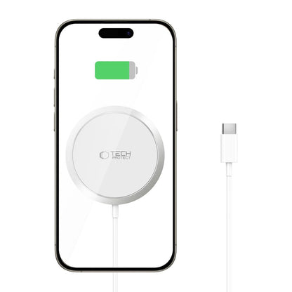 Tech-Protect QI15W-A34 Wireless Charger, 15W, 1.67A, White