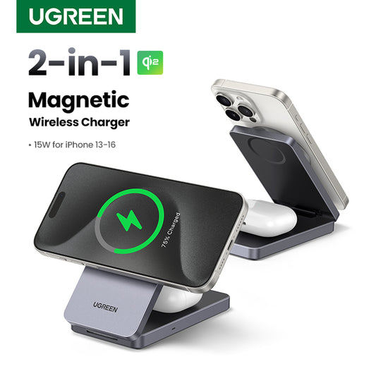 UGREEN W706 2in1 Wireless Network Charger, 20W, 1.67A, Black