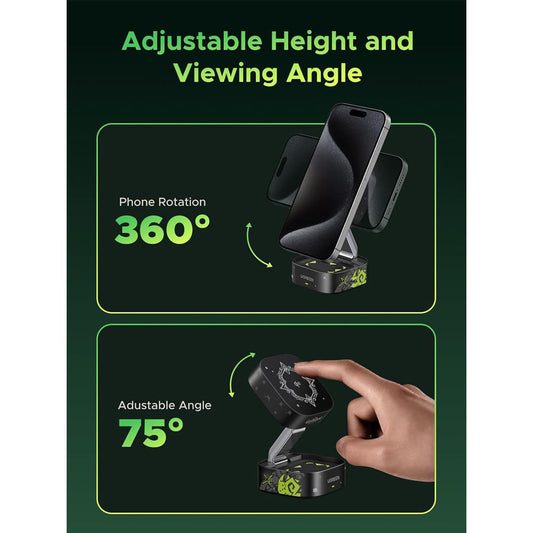 UGREEN Genshin Impact Edition W702 2-in-1 Wireless Network Charger, 25W, 1.67A, 1 x USB-C, Black