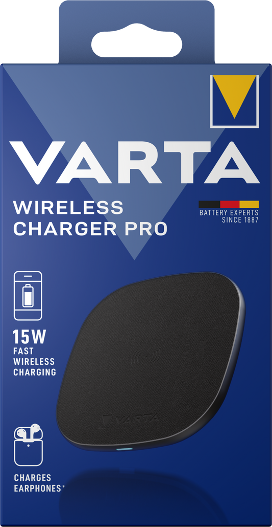 Varta Pro Wireless Network Charger, 15W, 1.67A, Black