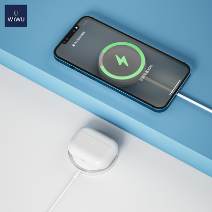 Wireless Charger WiWu Wi-W009, 15W, 1.67A, White