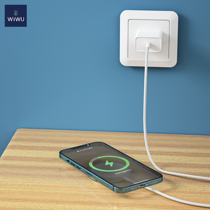 Wireless Charger WiWu Wi-W009, 15W, 1.67A, White