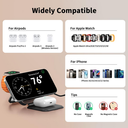 XO Design CX035 3in1 Wireless Network Charger, 15W, 1.67A, Black