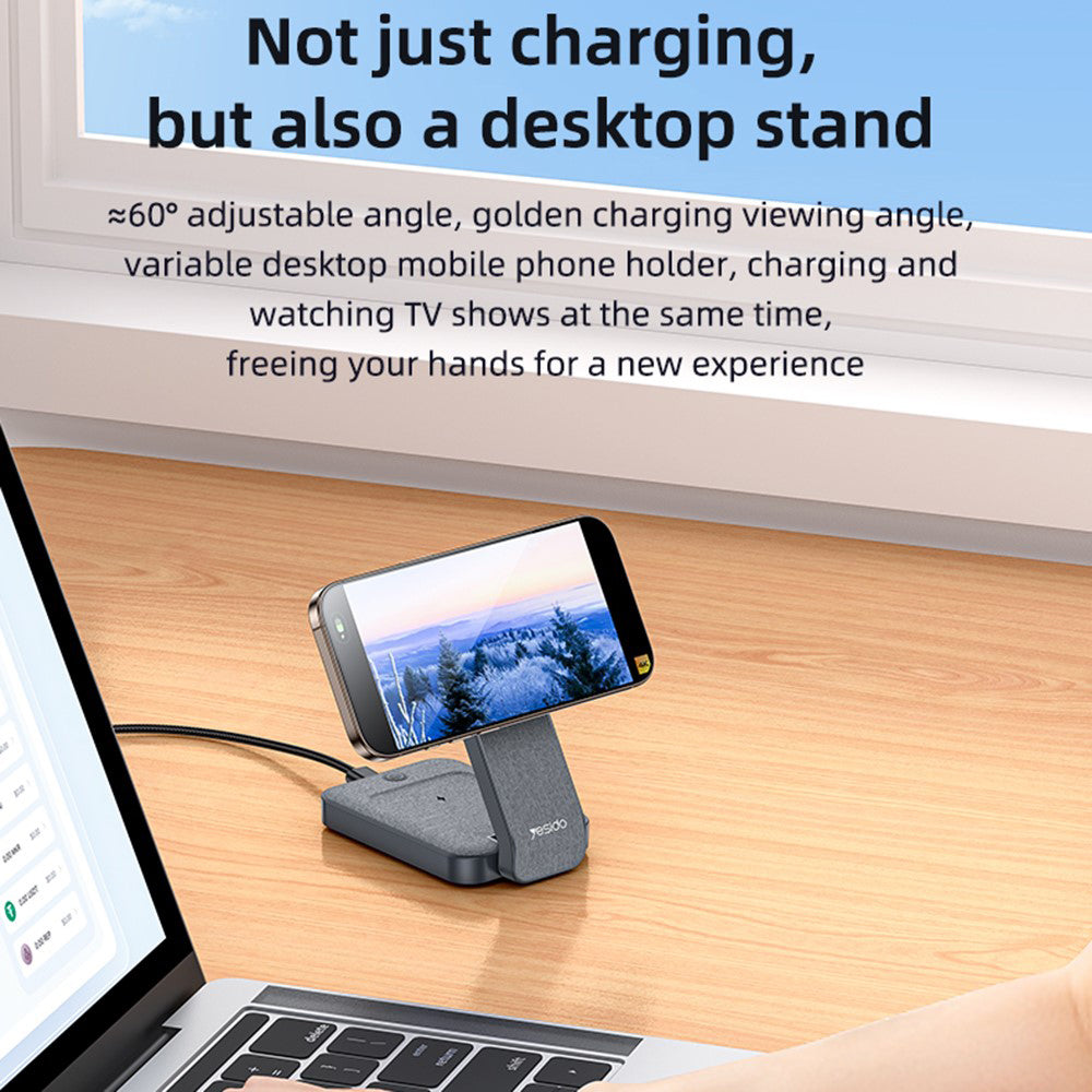 Yesido DS26 3in1 Wireless Network Charger, 15W, 1.67A, Gray