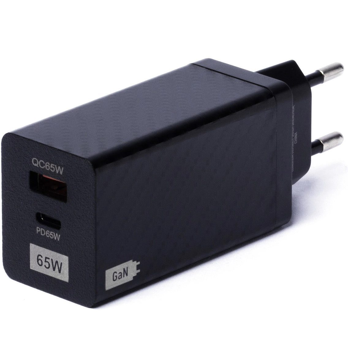 WZK WWCG01 Wall Charger, 65W, 3A, 1 x USB-A - 1 x USB-C, Black