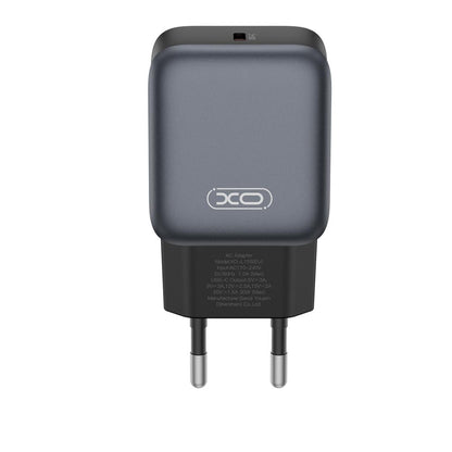 XO Design L155 Network Charger, 30W, 3A, 1 x USB-C, Black