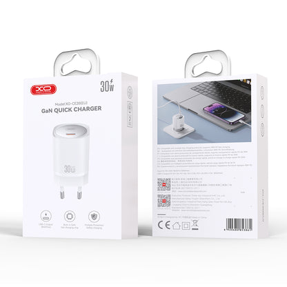 XO Design CE20 Wall Charger, 30W, 3A, 1 x USB-C, White