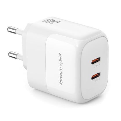 XO Design L140 Power Adapter, 35W, 3A, 2 x USB-C, White