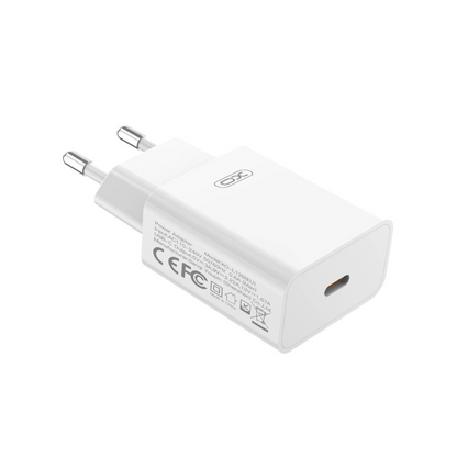 XO Design L126 Network Charger, 20W, 3A, 1 x USB-C, White