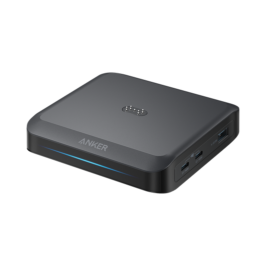 Anker Charging Dock for Prime External Battery, 150W, 5A, 1 x Pogo Pin - 1 x USB-A - 2 x USB-C, Black A1903G11