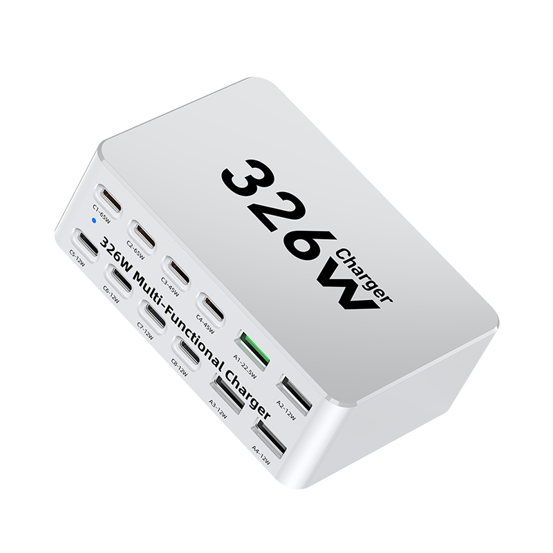 OEM Station Charger WLX-818E, 326W, 3.25A, 4 x USB-A - 8 x USB-C, White