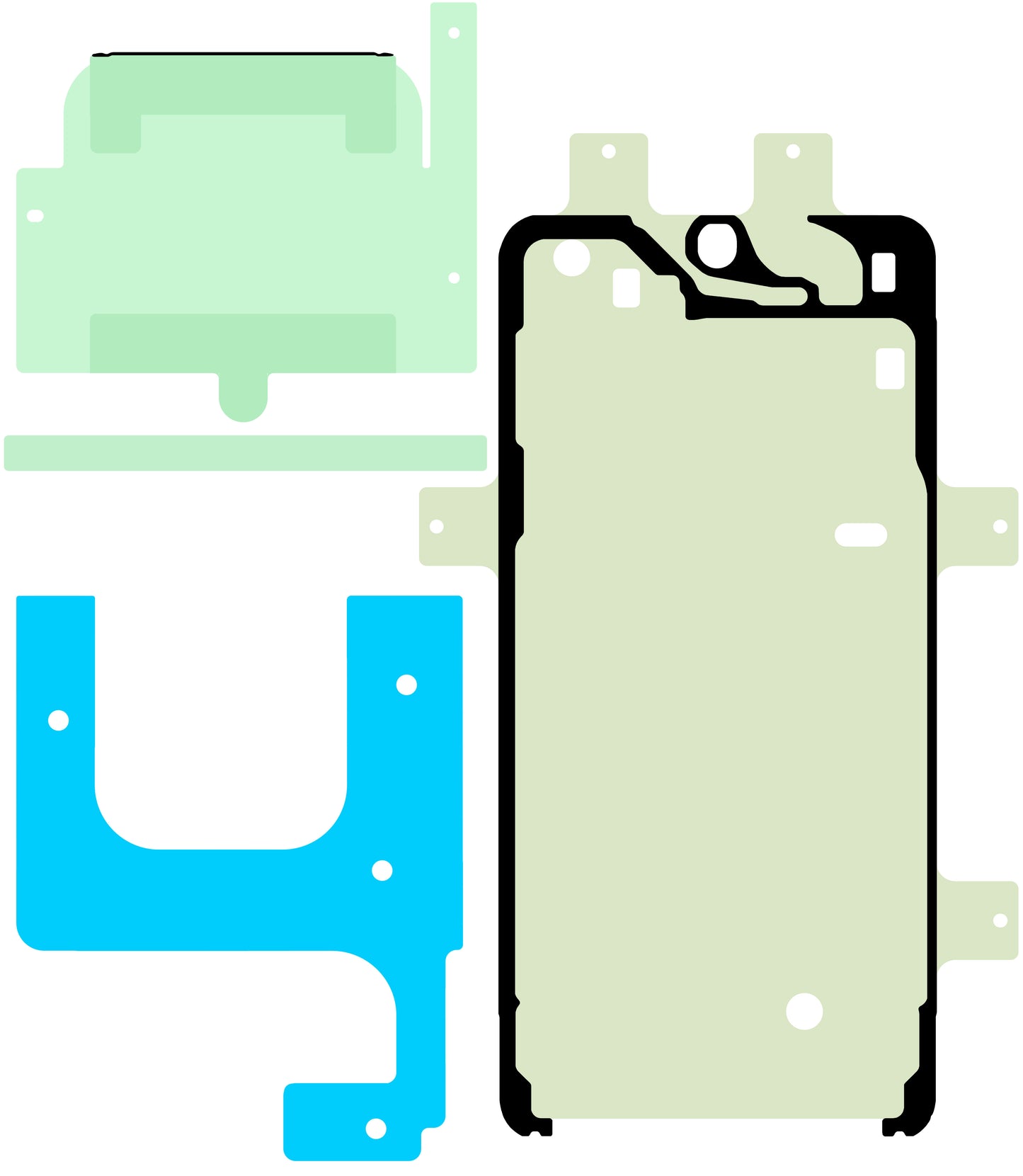 Samsung Galaxy S23 S911 Display Adhesive Kit, Service Pack GH82-30551A
