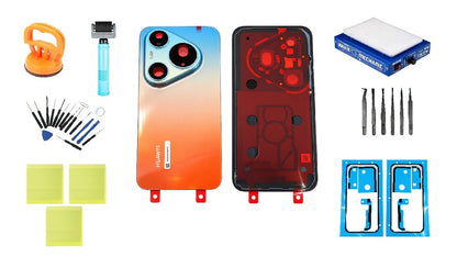 Huawei Pura 90s Pro Max Orange Ocean Battery Cover Kit, Service Pack, and Dedicated Repair Tools