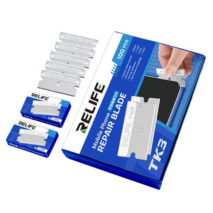 Relife TK3 Replacement Blade for UV / OCA Adhesive Removal Tool, Set of 100 pieces