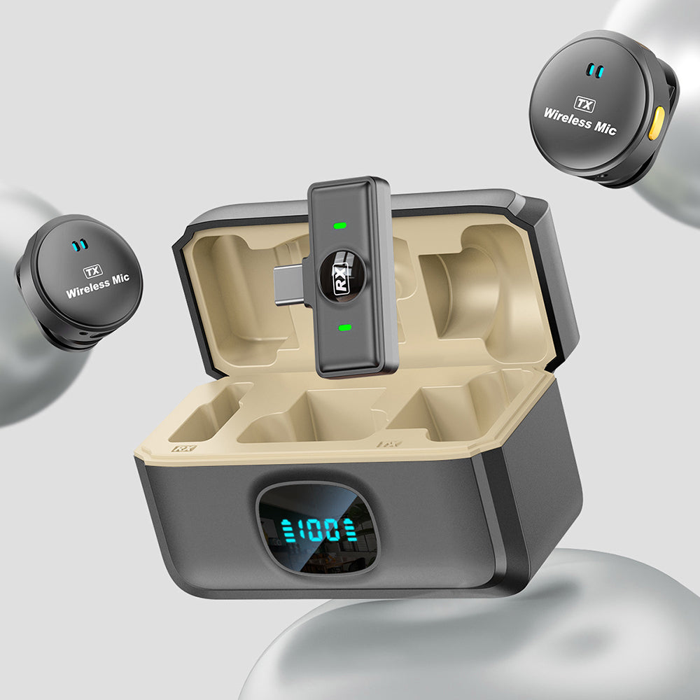 Techsuit LW5 Lavalier, USB-C, Set of 2 pieces, Black