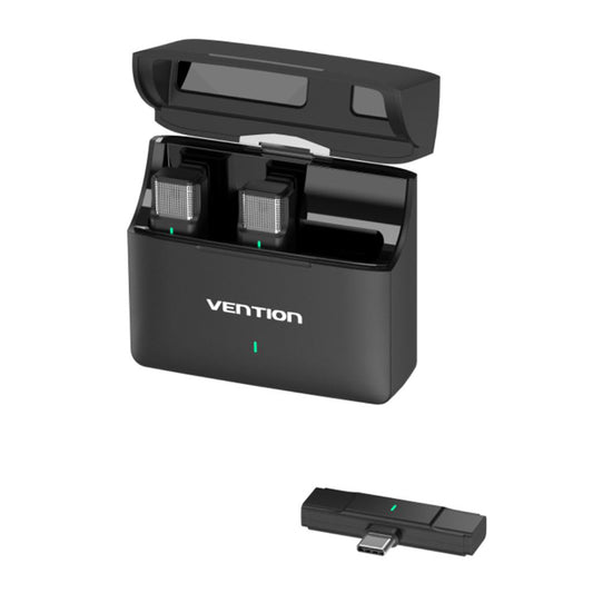 Vention Clip-On Lavalier, USB-C, Set of 2 pieces, Black
