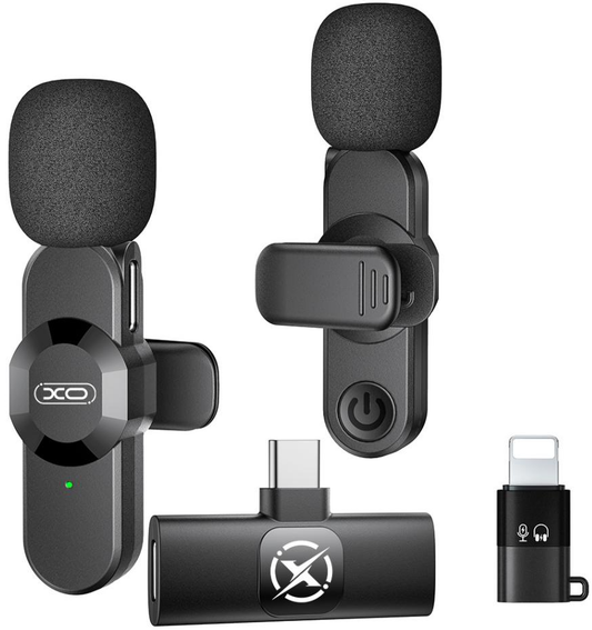 Lavalier XO Design MC14 Dual, USB-C / Lightning, Set of 2 pieces, Black