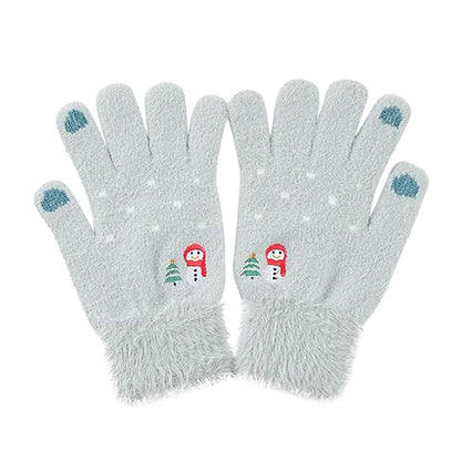 Techsuit Women's Winter Touchscreen Gloves ST0011, Size 17cm, Blue