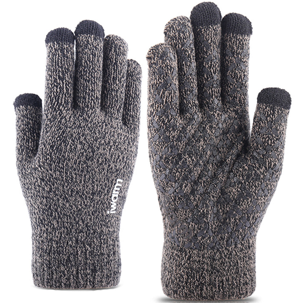 Iwarm ST0005 Touchscreen Winter Gloves, Size 21cm, Gray