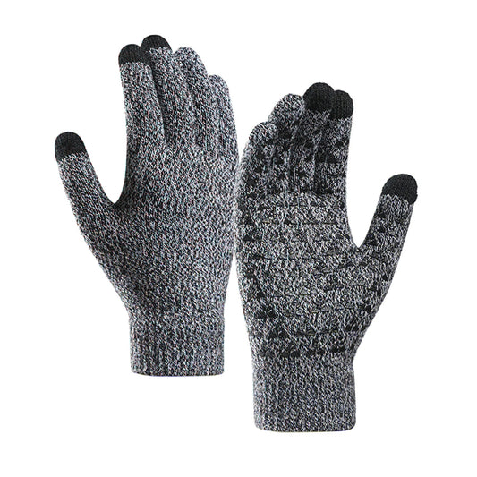 Iwarm ST0018 Touchscreen Winter Gloves, Size 23cm, Black Gray