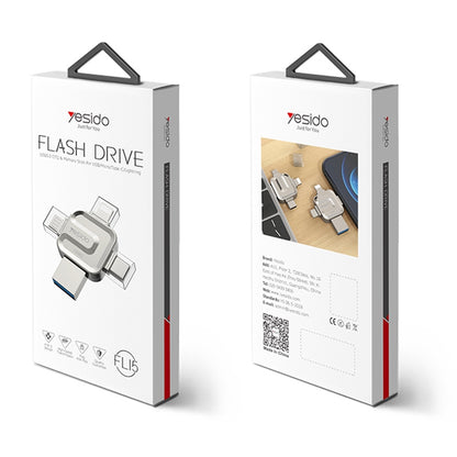 External Memory USB-A 3.0 / Lightning / USB-C / microUSB Yesido FL15, 64Gb